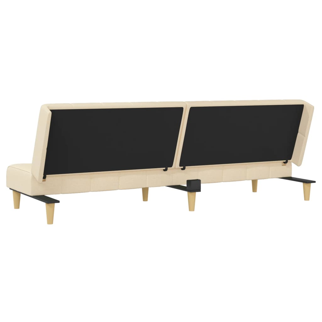 Divano Letto a 2 Posti-Sofa Letto 2 Posti-Daybed Crema in Tessuto 346075