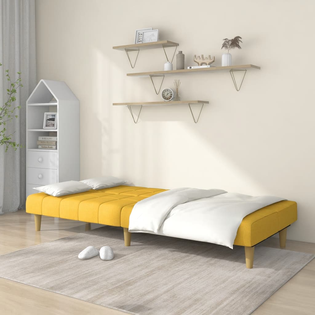 Divano Letto a 2 Posti-Sofa Letto 2 Posti-Daybed Giallo in Tessuto