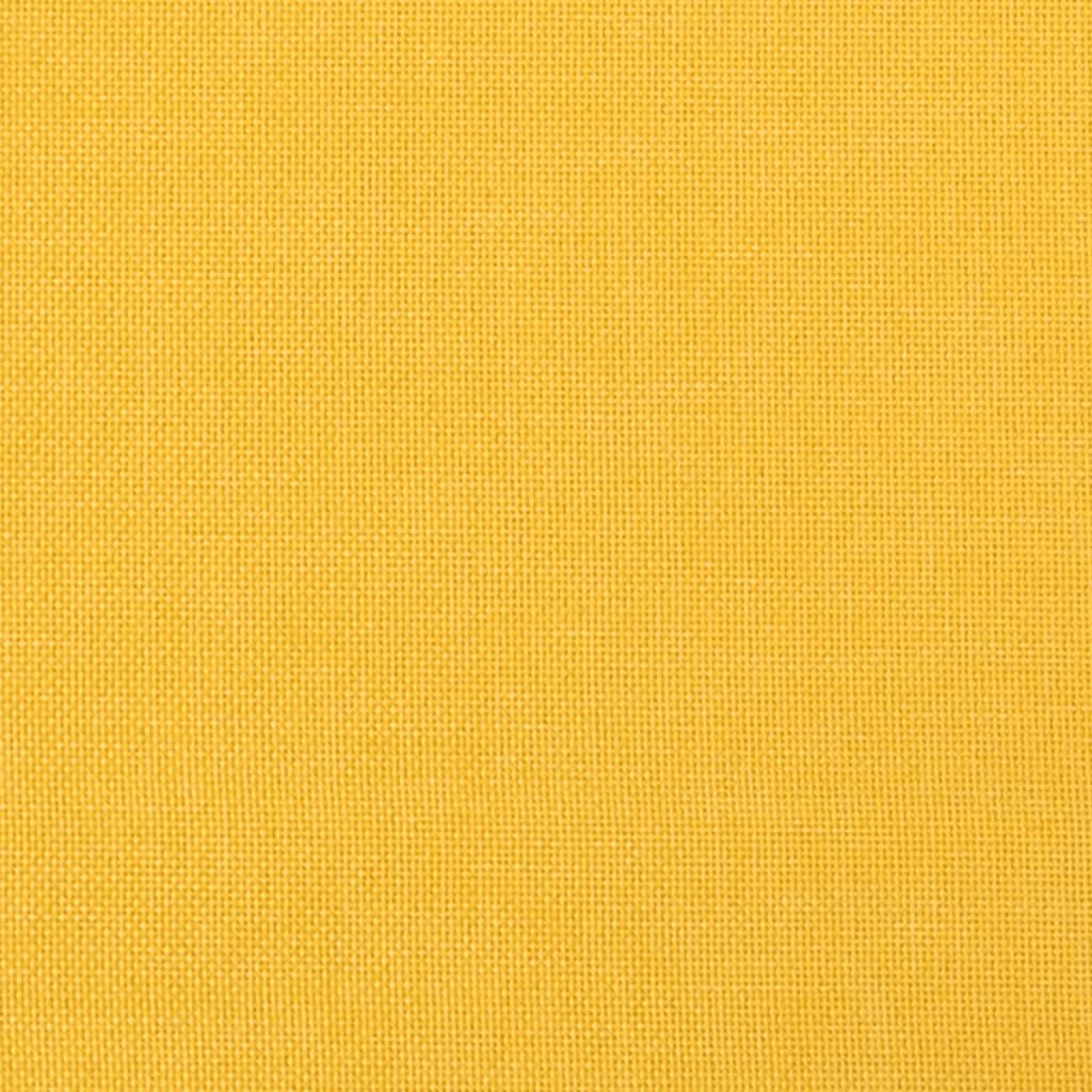 Divano Letto a 2 Posti Giallo in Tessuto 375831