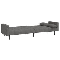 Divano Letto a 2 Posti con 2 Cuscini-Sofa Letto 2 Posti-Daybed Grigio Chiaro in Tessuto 797896