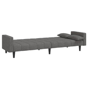 Divano Letto a 2 Posti con 2 Cuscini-Sofa Letto 2 Posti-Daybed Grigio Chiaro in Tessuto 797896