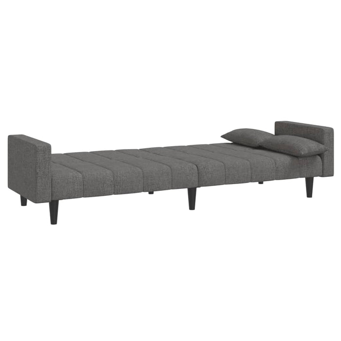 Divano Letto a 2 Posti con 2 Cuscini-Sofa Letto 2 Posti-Daybed Grigio Chiaro in Tessuto 797896