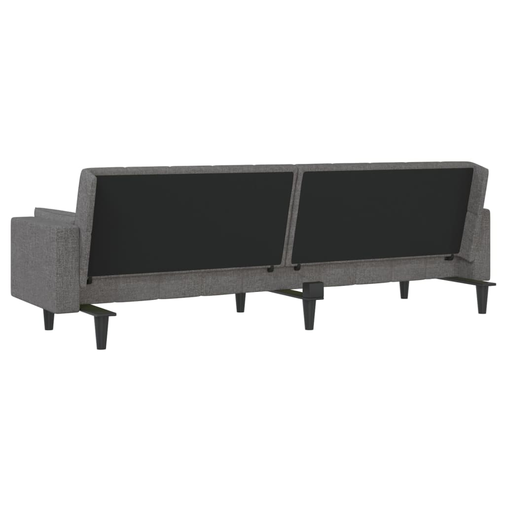Divano Letto a 2 Posti con 2 Cuscini-Sofa Letto 2 Posti-Daybed Grigio Chiaro in Tessuto 797896