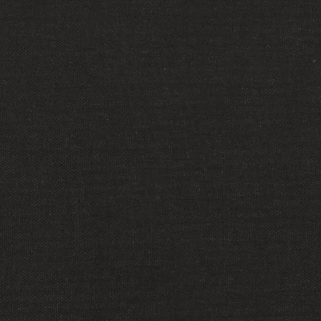 Divano Letto a 2 Posti con 2 Cuscini Nero in Tessuto 375835