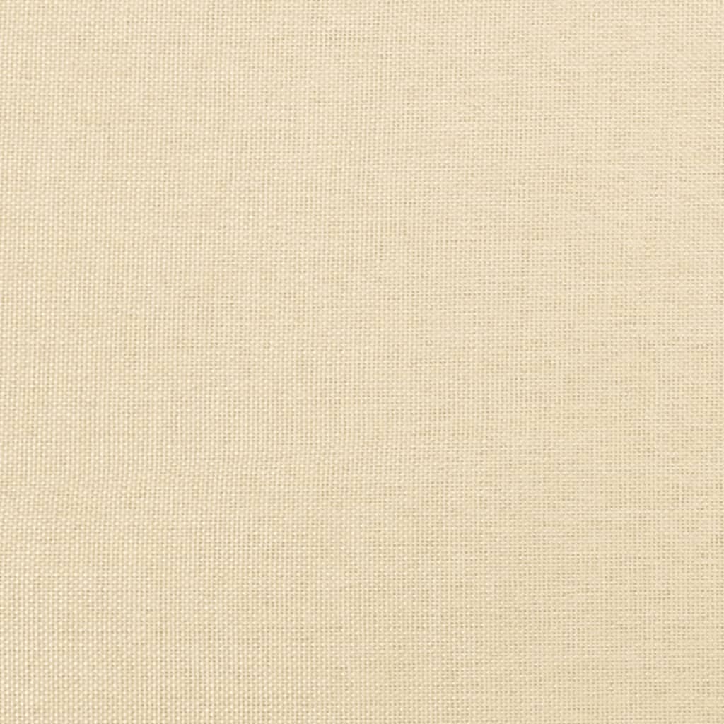 Divano Letto a 2 Posti con 2 Cuscini Crema in Tessuto 375836