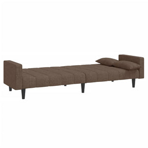 Divano Letto a 2 Posti con 2 Cuscini-Sofa Letto 2 Posti-Daybed Tortora in Tessuto 118401