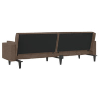 Divano Letto a 2 Posti con 2 Cuscini-Sofa Letto 2 Posti-Daybed Tortora in Tessuto 118401