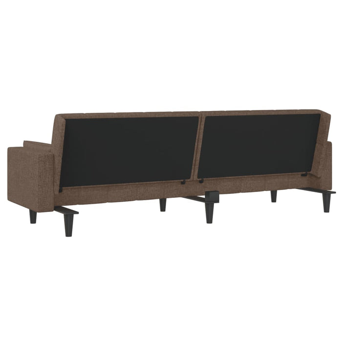 Divano Letto a 2 Posti con 2 Cuscini-Sofa Letto 2 Posti-Daybed Tortora in Tessuto 118401