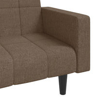 Divano Letto a 2 Posti con 2 Cuscini-Sofa Letto 2 Posti-Daybed Tortora in Tessuto 118401