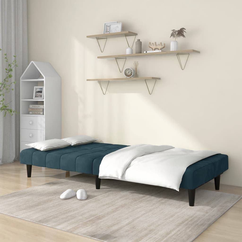 Divano Letto a 2 Posti Blu in Vellutocod mxl 111505