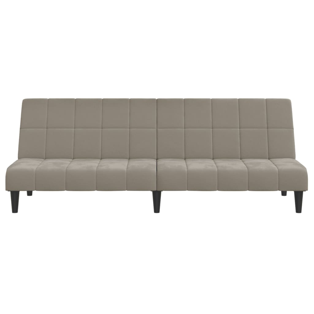 Divano Letto a 2 Posti-Sofa Letto 2 Posti-Daybed Grigio Chiaro in Velluto 626405