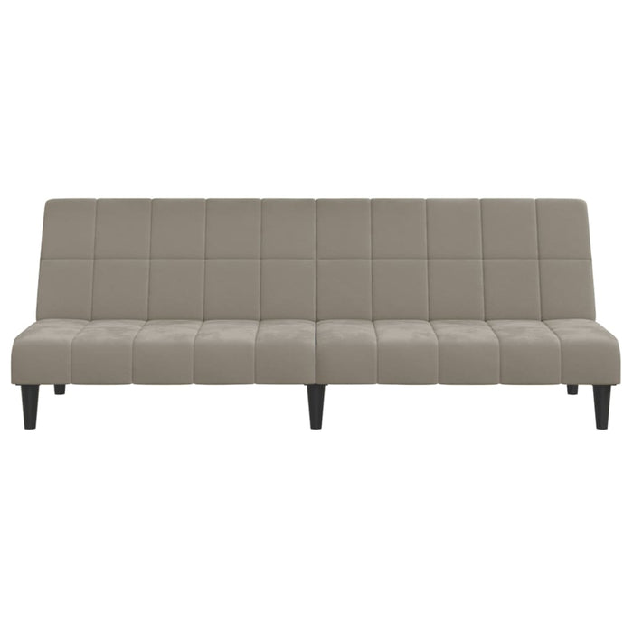 Divano Letto a 2 Posti-Sofa Letto 2 Posti-Daybed Grigio Chiaro in Velluto 626405