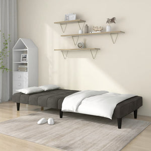 Divano Letto a 2 Posti-Sofa Letto 2 Posti-Daybed Grigio Scuro in Velluto 659702