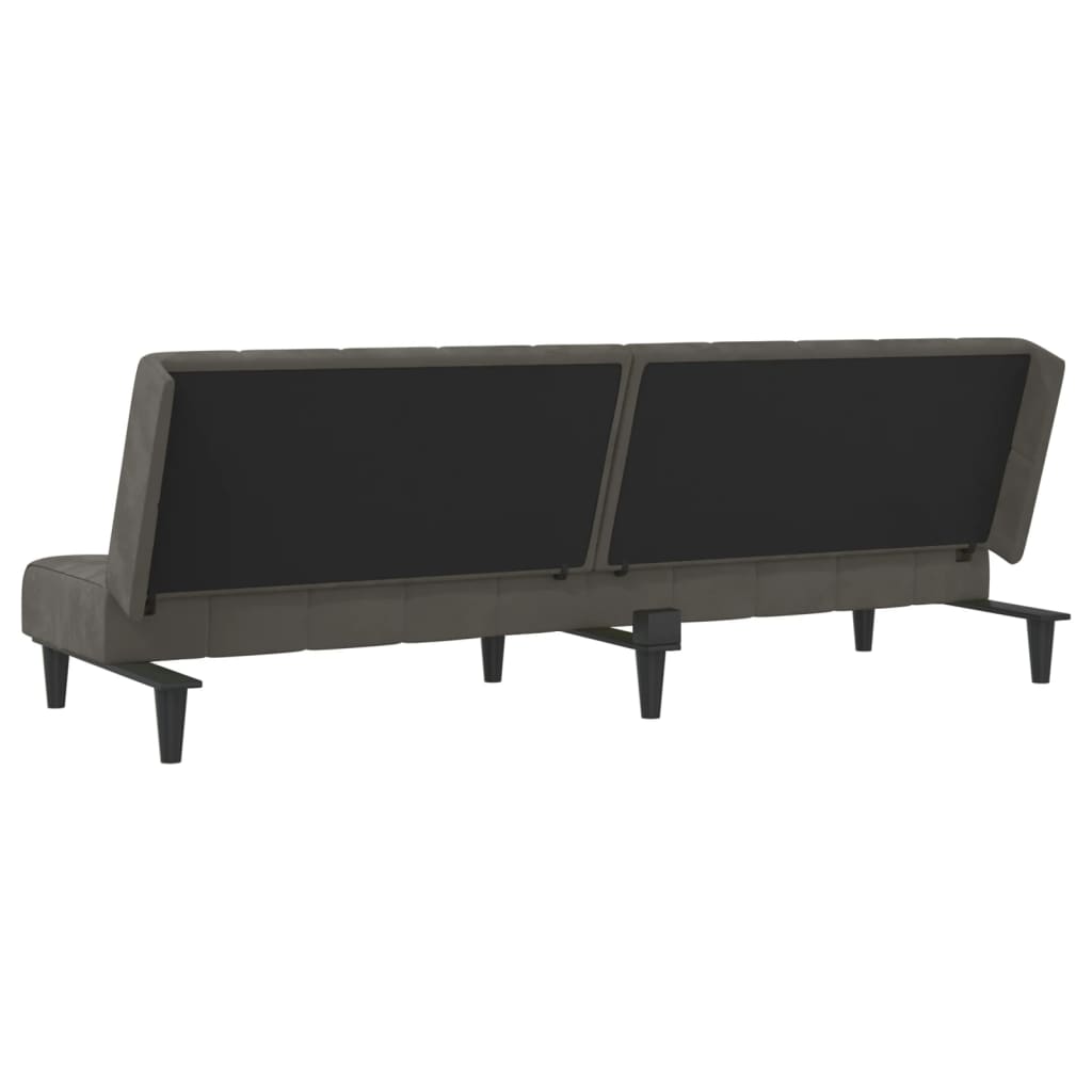 Divano Letto a 2 Posti-Sofa Letto 2 Posti-Daybed Grigio Scuro in Velluto 659702