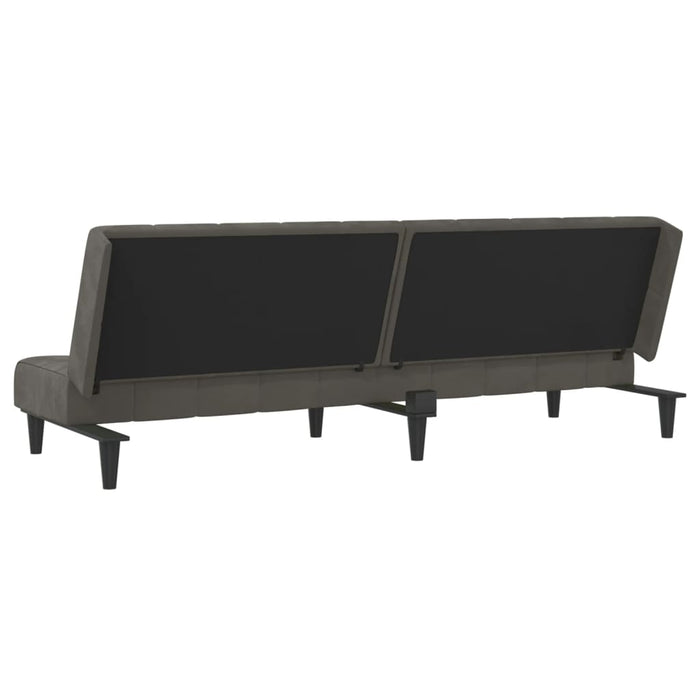 Divano Letto a 2 Posti-Sofa Letto 2 Posti-Daybed Grigio Scuro in Velluto 659702