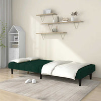 Divano Letto a 2 Posti-Sofa Letto 2 Posti-Daybed Verde Scuro in Velluto 587836