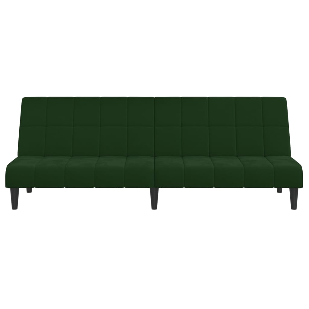 Divano Letto a 2 Posti-Sofa Letto 2 Posti-Daybed Verde Scuro in Velluto 587836