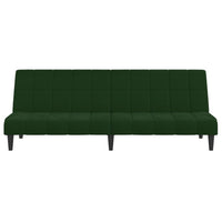 Divano Letto a 2 Posti-Sofa Letto 2 Posti-Daybed Verde Scuro in Velluto 587836