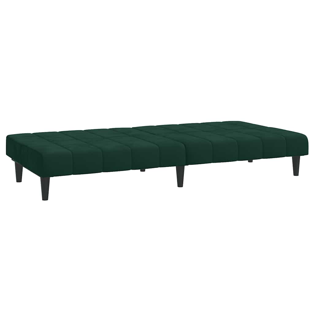 Divano Letto a 2 Posti-Sofa Letto 2 Posti-Daybed Verde Scuro in Velluto 587836