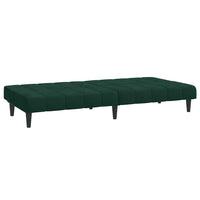 Divano Letto a 2 Posti-Sofa Letto 2 Posti-Daybed Verde Scuro in Velluto 587836