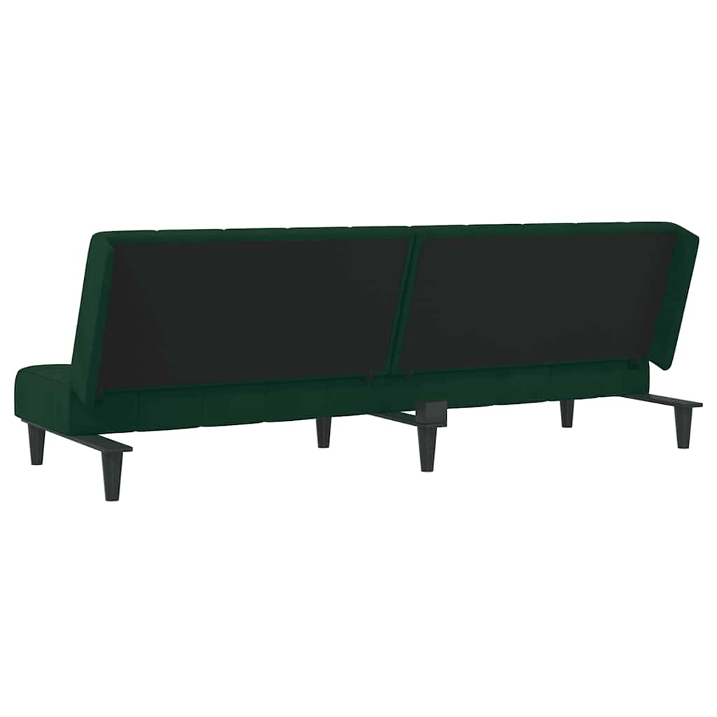 Divano Letto a 2 Posti-Sofa Letto 2 Posti-Daybed Verde Scuro in Velluto 587836