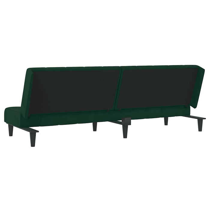Divano Letto a 2 Posti-Sofa Letto 2 Posti-Daybed Verde Scuro in Velluto 587836