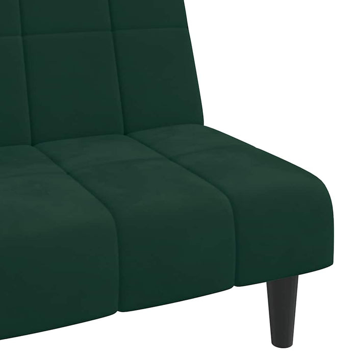 Divano Letto a 2 Posti-Sofa Letto 2 Posti-Daybed Verde Scuro in Velluto 587836