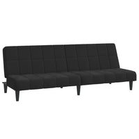 Divano Letto a 2 Posti-Sofa Letto 2 Posti-Daybed Nero in Velluto 647908