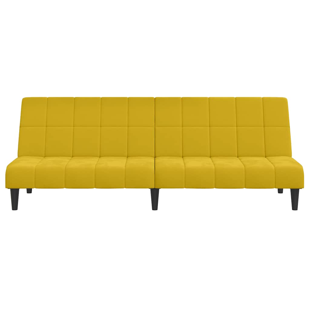 Divano Letto a 2 Posti-Sofa Letto 2 Posti-Daybed Giallo in Velluto 463813
