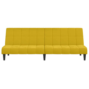 Divano Letto a 2 Posti-Sofa Letto 2 Posti-Daybed Giallo in Velluto 463813