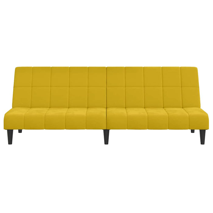 Divano Letto a 2 Posti-Sofa Letto 2 Posti-Daybed Giallo in Velluto 463813