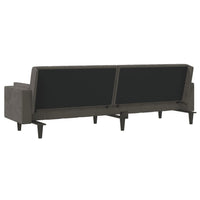 Divano Letto a 2 Posti con 2 Cuscini-Sofa Letto 2 Posti-Daybed Grigio Scuro in Velluto 748521