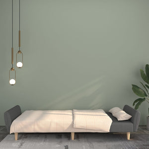 Divano Letto a 2 Posti Grigio Chiaro in Tessuto 375852