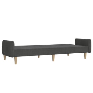 Divano Letto a 2 Posti-Sofa Letto 2 Posti-Daybed Grigio Scuro in Tessuto 370805