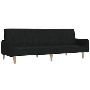 Divano Letto a 2 Posti-Sofa Letto 2 Posti-Daybed Nero in Tessuto 629395