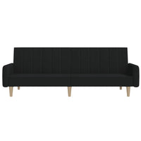 Divano Letto a 2 Posti-Sofa Letto 2 Posti-Daybed Nero in Tessuto 629395