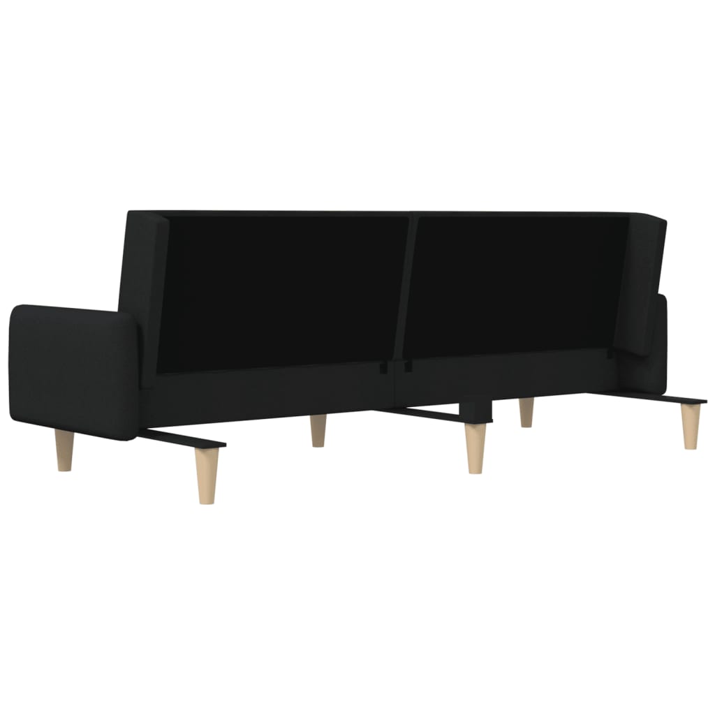 Divano Letto a 2 Posti-Sofa Letto 2 Posti-Daybed Nero in Tessuto 629395