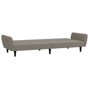 Divano Letto a 2 Posti-Sofa Letto 2 Posti-Daybed Grigio Chiaro in Velluto 143702