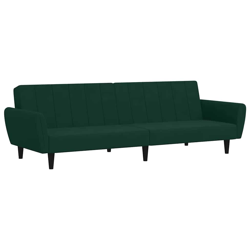 Divano Letto a 2 Posti-Sofa Letto 2 Posti-Daybed Verde Scuro in Velluto 451846