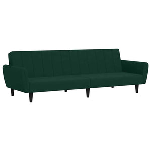 Divano Letto a 2 Posti-Sofa Letto 2 Posti-Daybed Verde Scuro in Velluto 451846