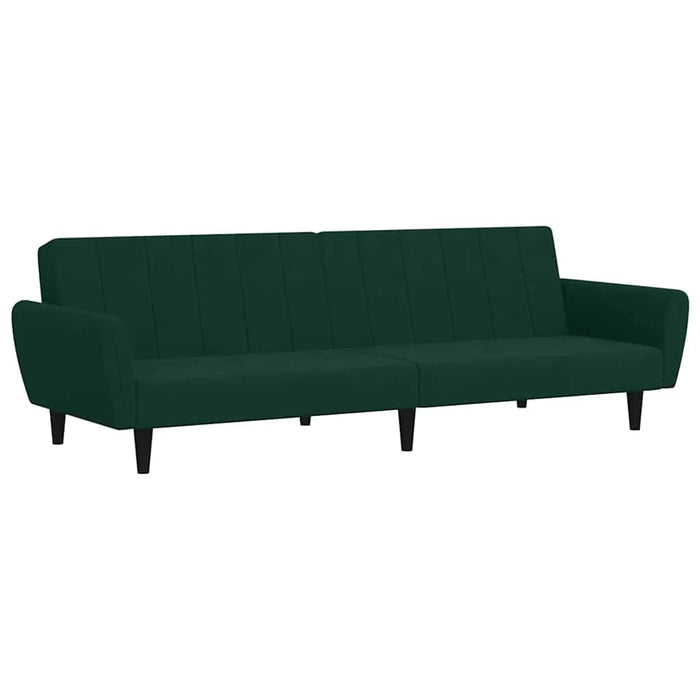 Divano Letto a 2 Posti-Sofa Letto 2 Posti-Daybed Verde Scuro in Velluto 451846