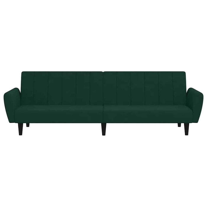 Divano Letto a 2 Posti-Sofa Letto 2 Posti-Daybed Verde Scuro in Velluto 451846