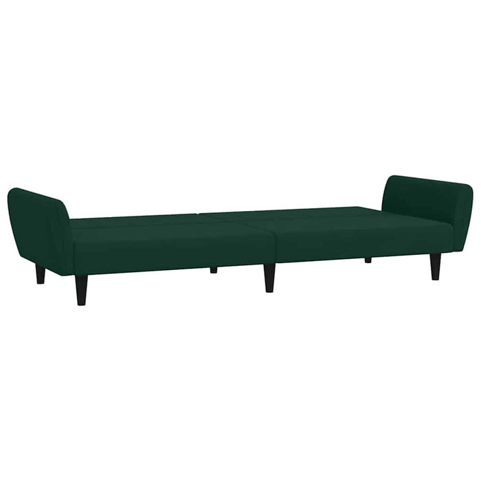 Divano Letto a 2 Posti-Sofa Letto 2 Posti-Daybed Verde Scuro in Velluto 451846