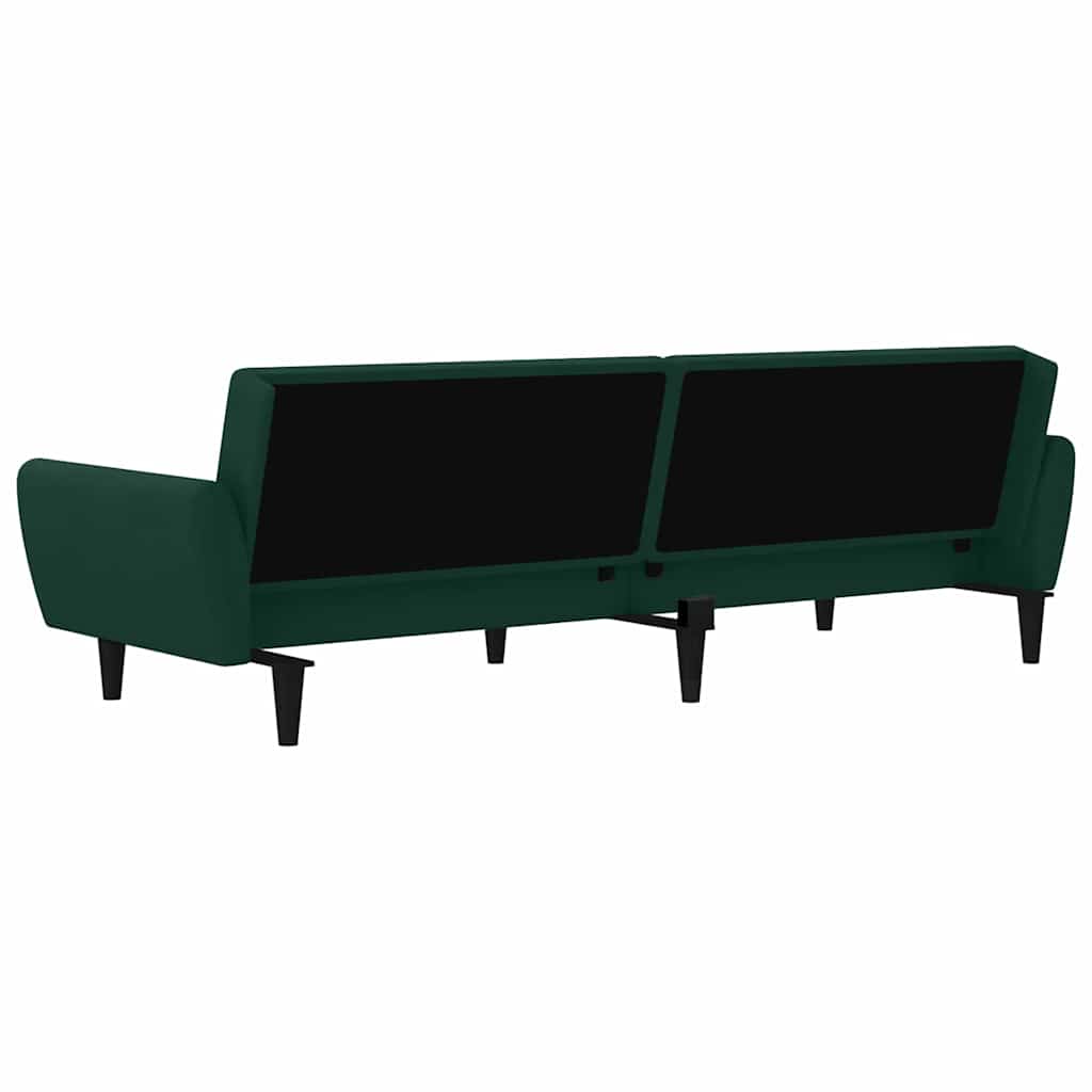 Divano Letto a 2 Posti-Sofa Letto 2 Posti-Daybed Verde Scuro in Velluto 451846