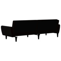 Divano Letto a 2 Posti-Sofa Letto 2 Posti-Daybed Nero in Velluto 155187