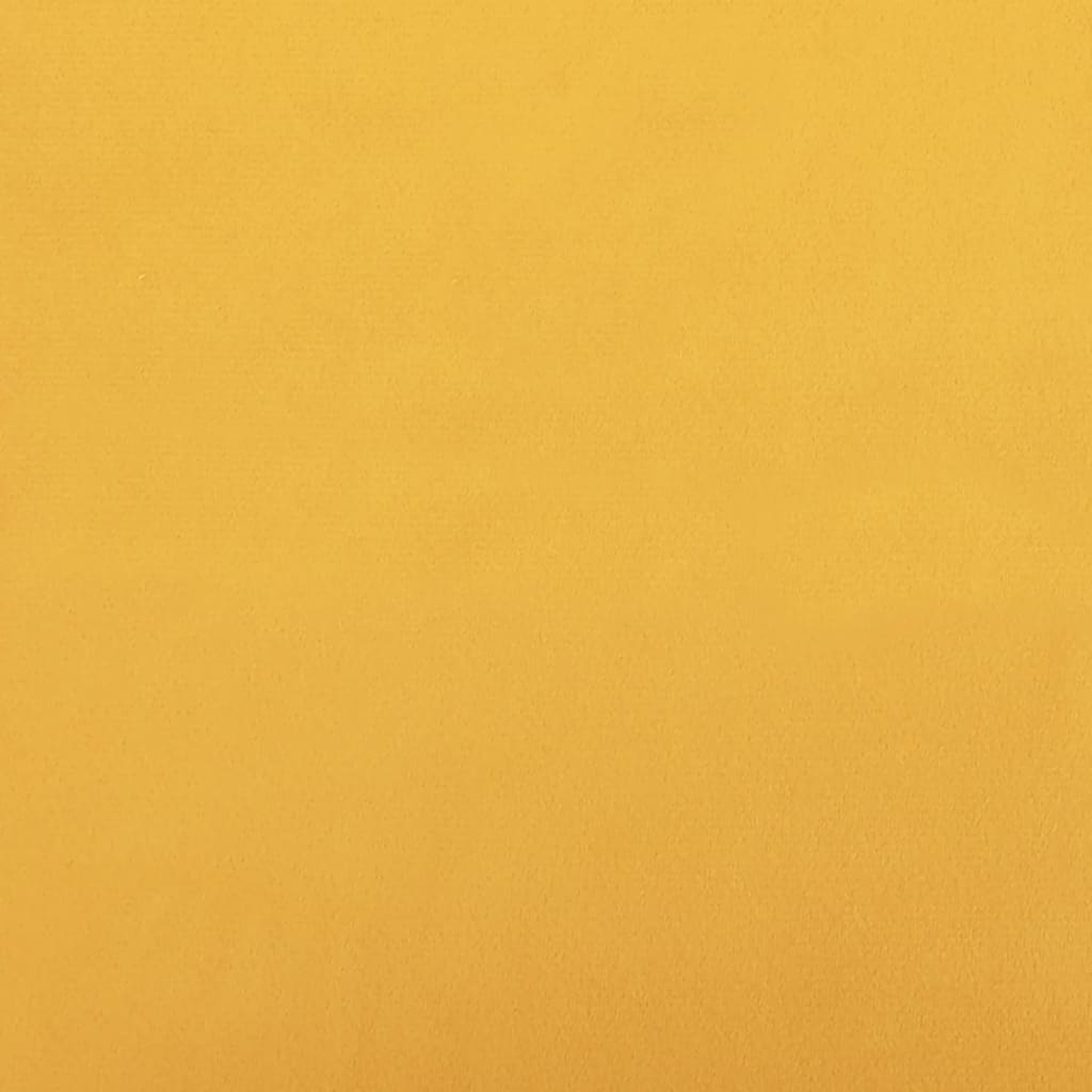 Divano Letto a 2 Posti Giallo in Velluto 375864