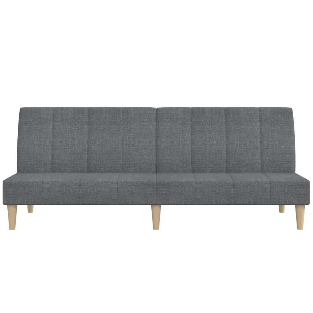 Divano Letto a 2 Posti Grigio Chiaro in Tessuto 375865