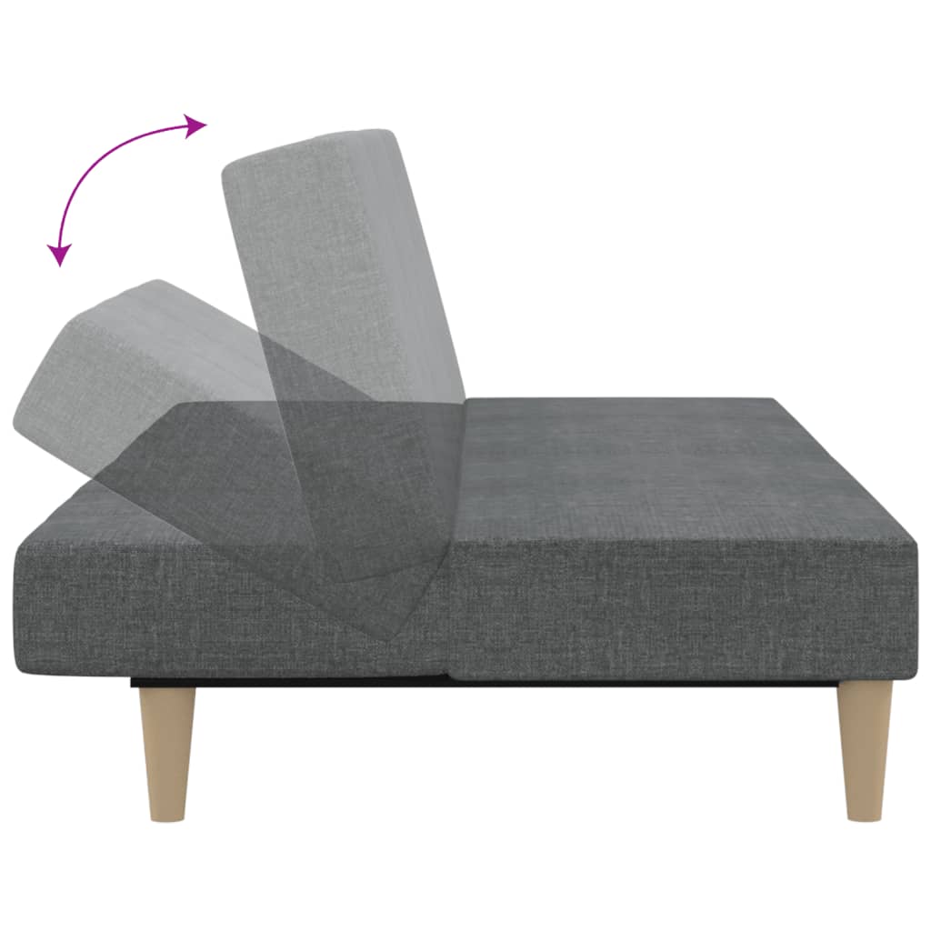 Divano Letto a 2 Posti-Sofa Letto 2 Posti-Daybed Grigio Chiaro in Tessuto 784046