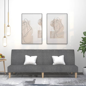 Divano Letto a 2 Posti-Sofa Letto 2 Posti-Daybed Grigio Chiaro in Tessuto 784046