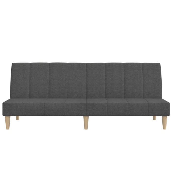 Divano Letto a 2 Posti Grigio Scuro in Tessuto 375866